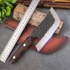 Heavy Knives Hand Forged Blade Boning Butcher Knife Cleaver Meat Chopping Vegetables Kitchen Knives Wood Handle Stainless Steel