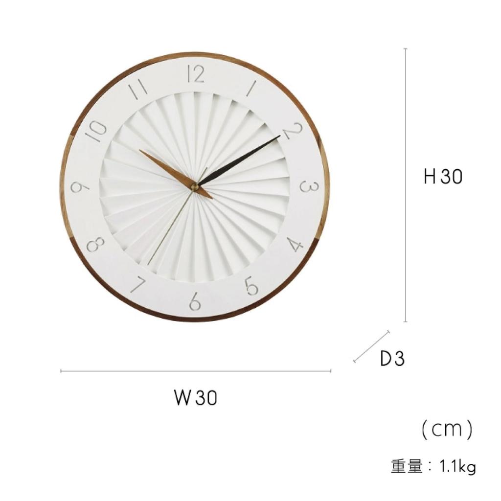 Interform Ludovica Настенные часы CL-4384 Плавный ход Дерево Слоновая кость