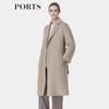 PORTS Women's Autumn/Winter Wool Cashmere Blend Trench Coat