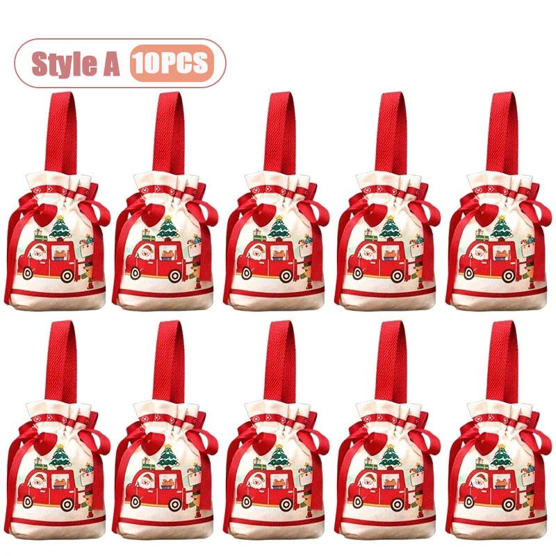 10-40PCS Christmas Apple Gift Bags for Kids Creative Candy Bags Peace Night Packaging Box Small Holiday Gift Pouch