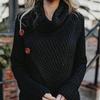 2026 Autumn/Winter Women's Turtleneck Cardigan Knitwear - Solid Color Sweater for OL Commute