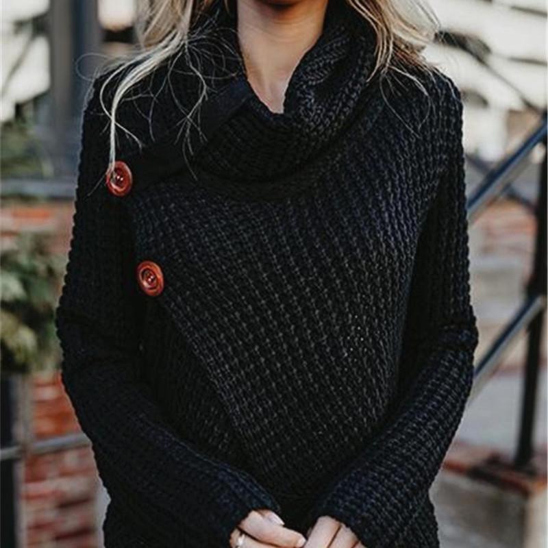 2026 Autumn/Winter Women's Turtleneck Cardigan Knitwear - Solid Color Sweater for OL Commute