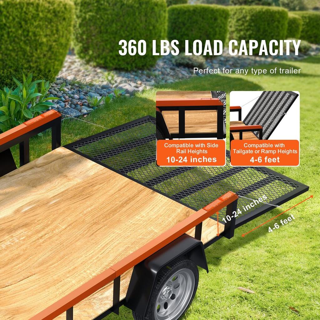2-Sided Trailer Tailgate Lift Assist, 360 lbs Load Capacity, Compatible with Open Utility Trailer Tailgate and Ramp, with 10 to 24 Inch Heights Side