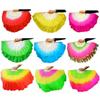 Half Circle Silk Yangko Dance Fan Handmade Belly Dance Fans Silk Veil Fan Party Supplies