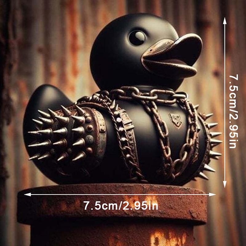 Статуя утки, домашняя готическая скульптура, фигурка животного в стиле панк, статуи из смолы, декор для стола, коллекционные фигурки, утка сатаны, столешница