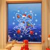 1PC Shop Window Christmas Decor Reusable Christmas Window Art Bell Pattern Window Stickers Holiday Store Front Decals 45x60cm