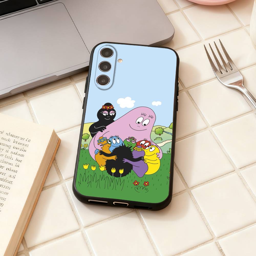 Чехол для телефона 'Семья Барбапапа' B-Barbapapa для Samsung Galaxy A73, A72, A71, A70, A53, A52, A51, Других Мягкий Черный Корпус
