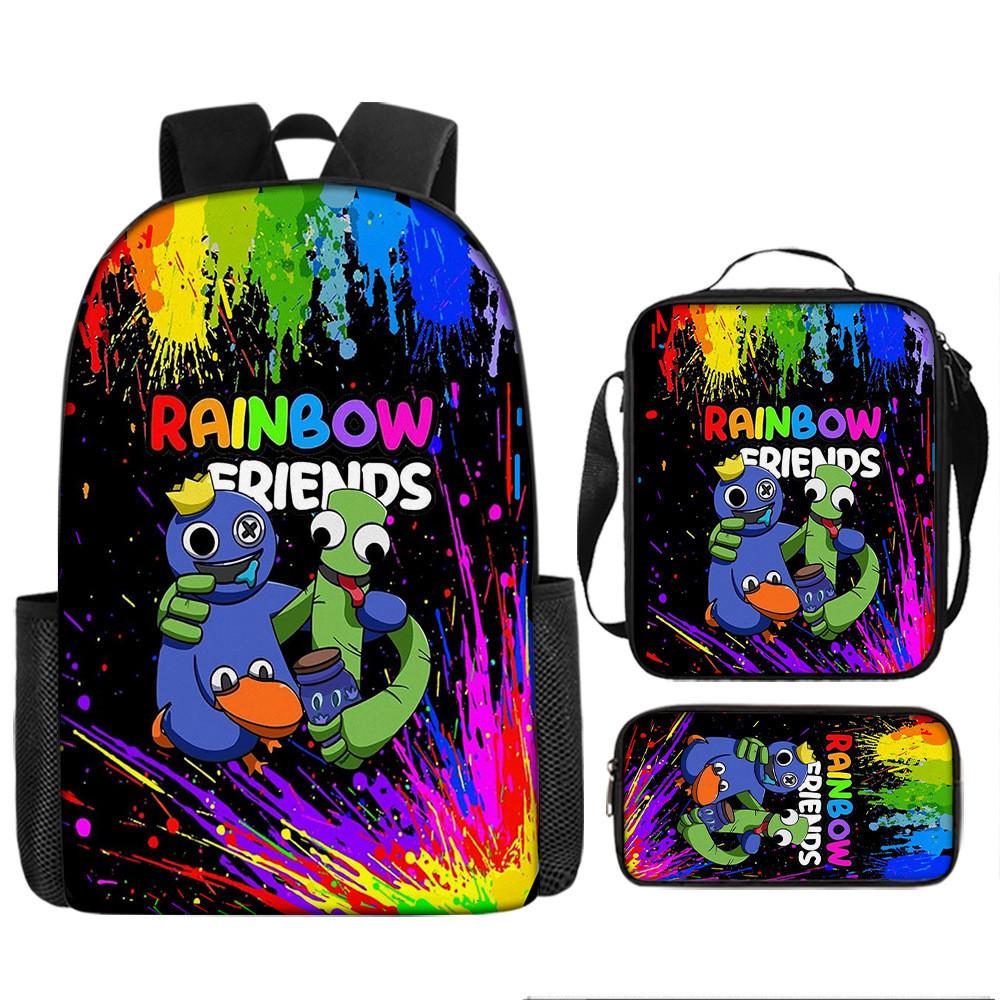 Детский дорожный рюкзак Rainbow Friends из прочного материала в модном уличном стиле для подростков