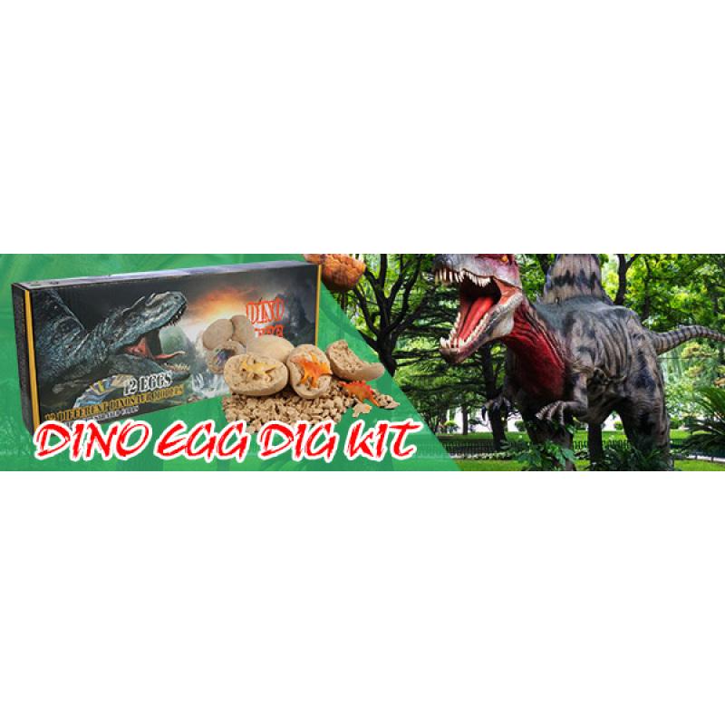 Горячий! Acekid Набор для раскапывания яиц динозавров, Расколите 12 уникальных яиц динозавров и откройте 12 милых динозавров, Пасха