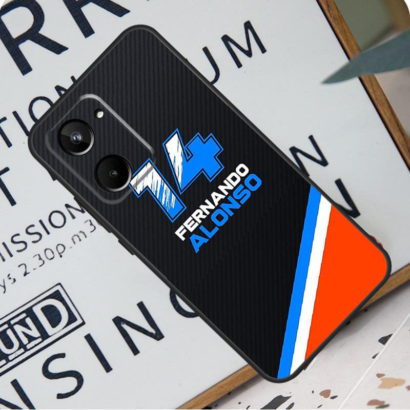 Фернандо Алонсо Гонки Для Realme C67 C55 C53 C51 C35 C33 C31 C30 C25s C21Y GT Neo 6 GT5 9 10 11 12 Pro Plus Чехол