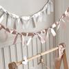 60cm Ribbon Garland Flags Party Supplies Bow Satin Ribbon Flags Children Room Decoration