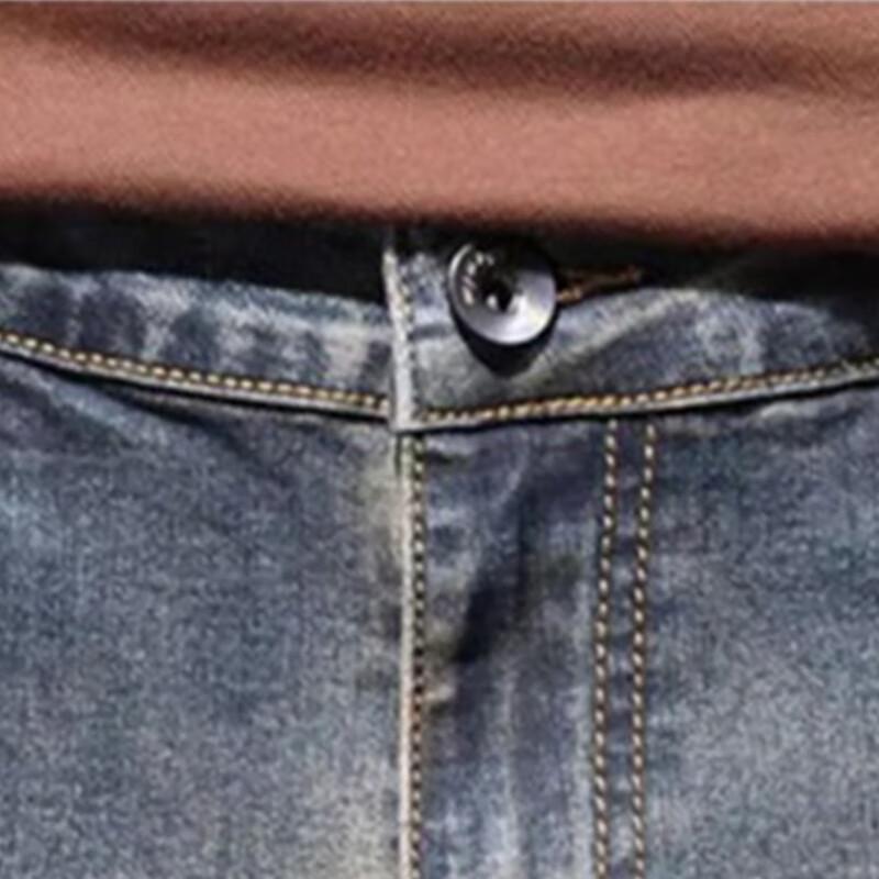 Джинсы мужские джинсовые прямого кроя