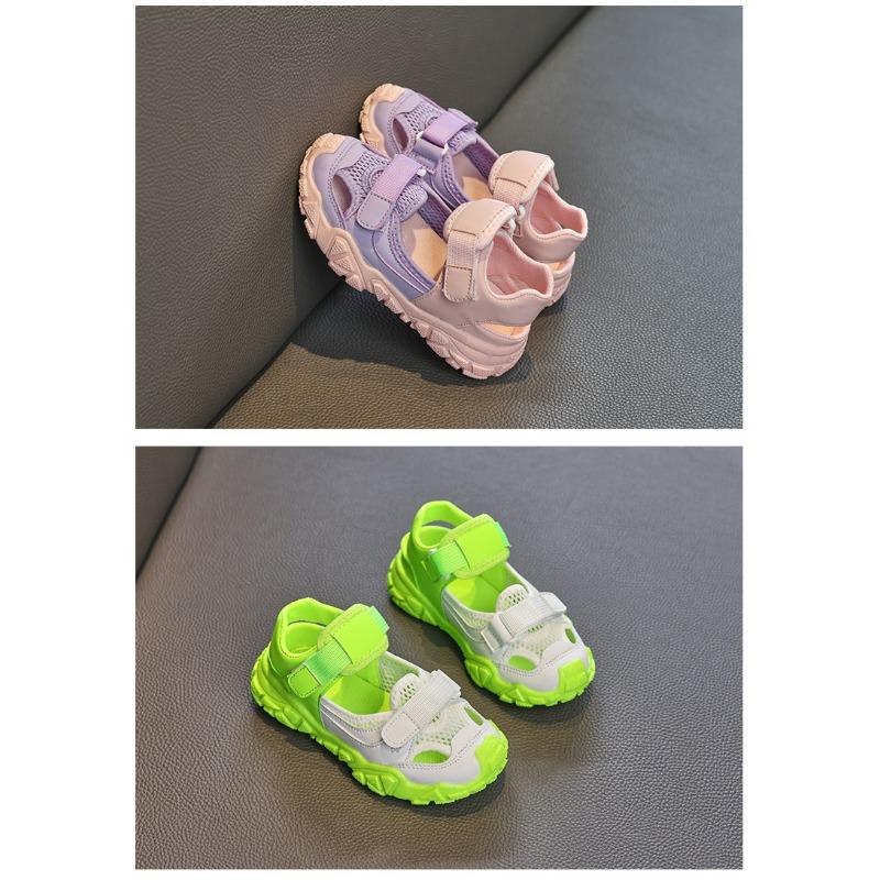 Спортивная обувь для девочек, летние новые сандалии Bowhead Hollow для мальчиков, мягкая подошва, пляжная обувь, детская обувь для ходьбы