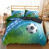 3D Soccer Bedding Duvet Cover Set 3 Piece Comforter Cover For Teen Boys Sports Football Microfiber  Queen/King Size Quilt Cover