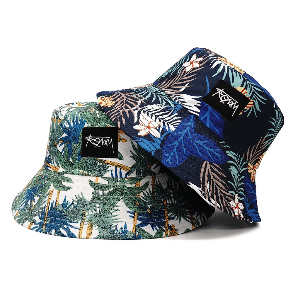 Reversible Print Fisherman Hat Spring/Summer Unisex Fashion Outdoor Bucket Bat Decoration Sunshade Cap For Men Women