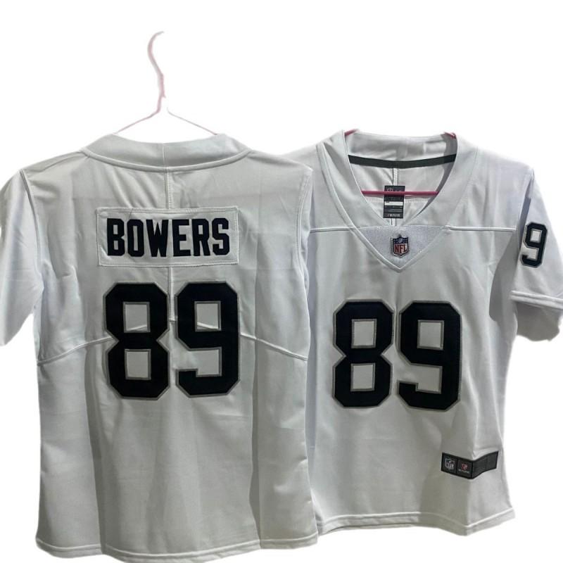 Kids Football Jersey Second Gen Raiders Style White Embroidered All Sizes Youth Sports