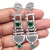925 Silver Sterling Earring Jewelry Gemstone Handmade Emerald