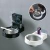 1PC Stylish Wall-mounted Stainless Steel Ashtray for Home or Office Use