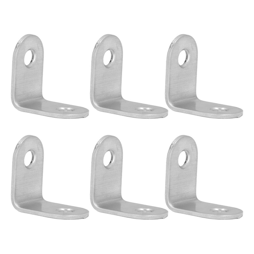 20Pcs L Bracket Corner Brace Stainless Steel with Screw Set Kit for Cabinet Bookshelf