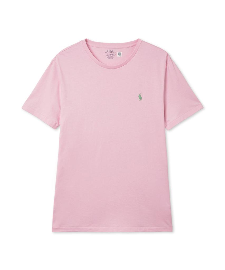 POLO RALPH LAUREN Футболка с круглым вырезом Custom Slim - Розовый