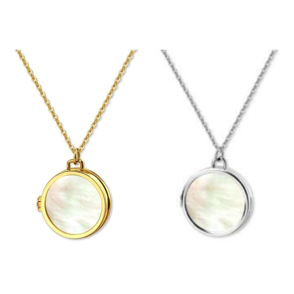 DIY Photo Hold Necklace Stainless Steel Couple Choker Chain Fashion Memorial Jewelry Couple