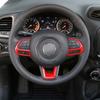 Наклейка на рулевое колесо ABS, подходит для Jeep Renegade 2015, для Jeep Compass 2017-2020, аксессуары для интерьера