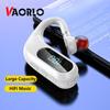 VAORLO HD HiFi Business Earphones Digital Display Large Capacity Wireless Headset With Microphone For Iphone XiaoMi Huawei IPX5 Waterproof