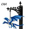 Fantasy Theme Gift Magical Flying Dragon Bookshelf Lamp, Warm Hanging Night Light, Desk Wall Ornament Reading Nook Decor, Unique for Lovers
