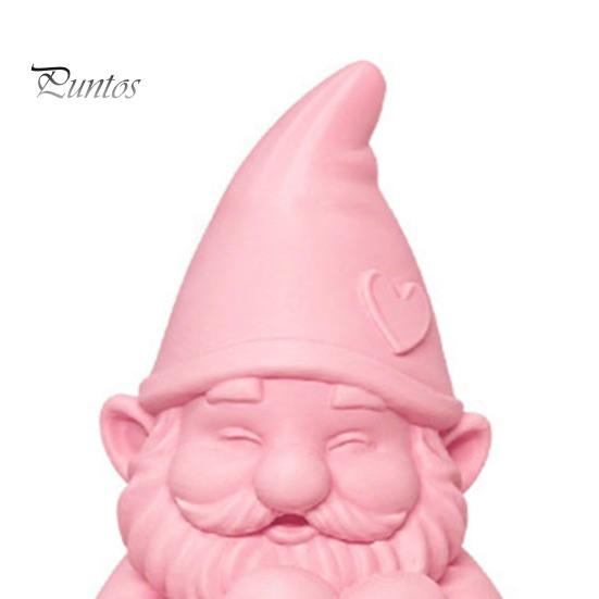 Прочная 3D-фигурка Садовый гном, держащий сердце, Милая розовая фигурка, Устойчивая к погодным условиям, Для помещений, Легкий в уходе, Украшение, а также для улицы, Скульптуры