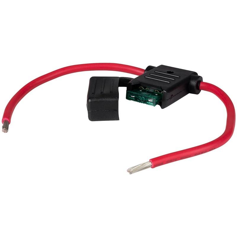 Набор из 10 держателей предохранителей ATC / ATO 16 GAUGE, inline, медный провод AWG, 12V, лезвие