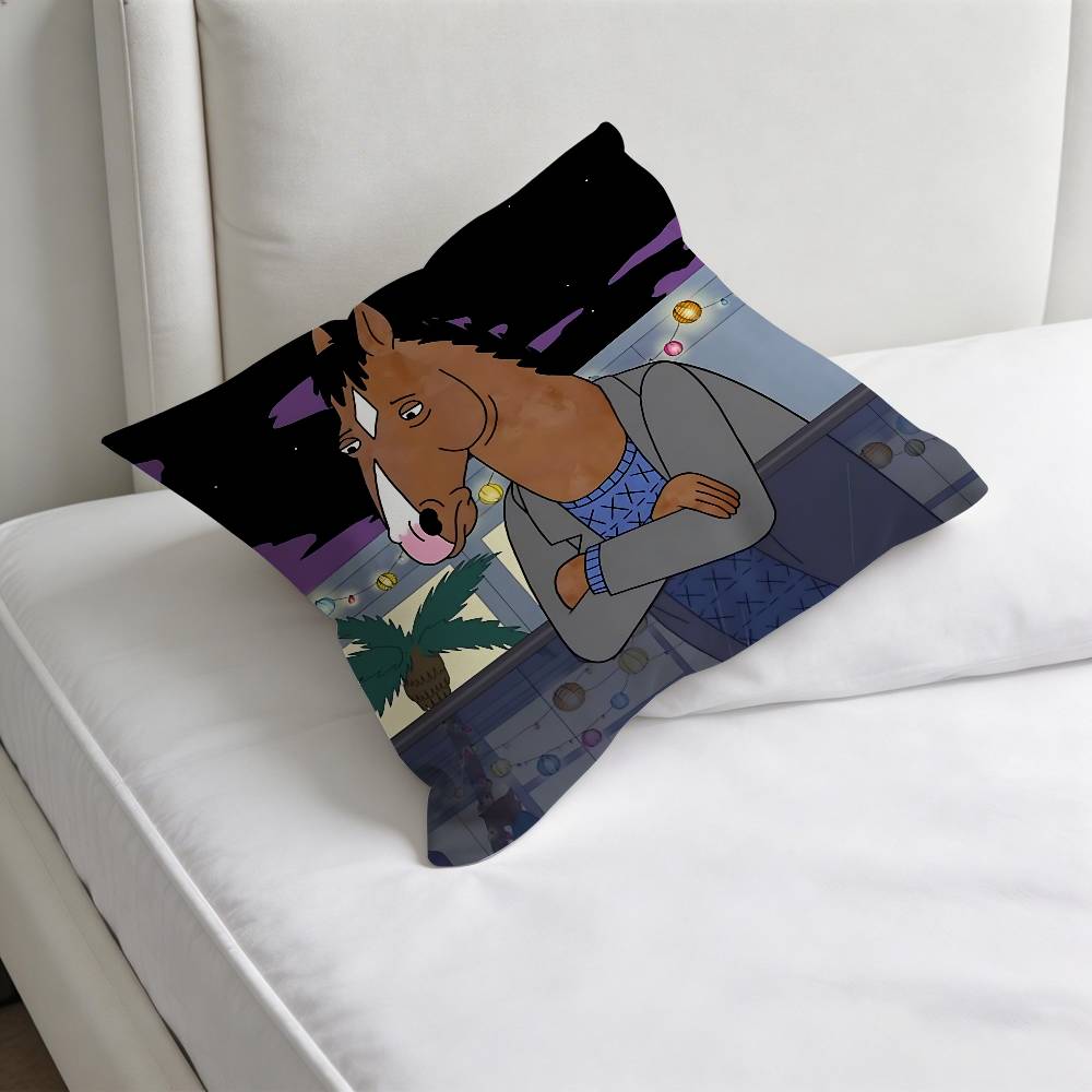 Cool BBojack Horseman Decorative Square Pillow Cover Soft Comfortable Pillow Case Sofa Bed Home Decoration