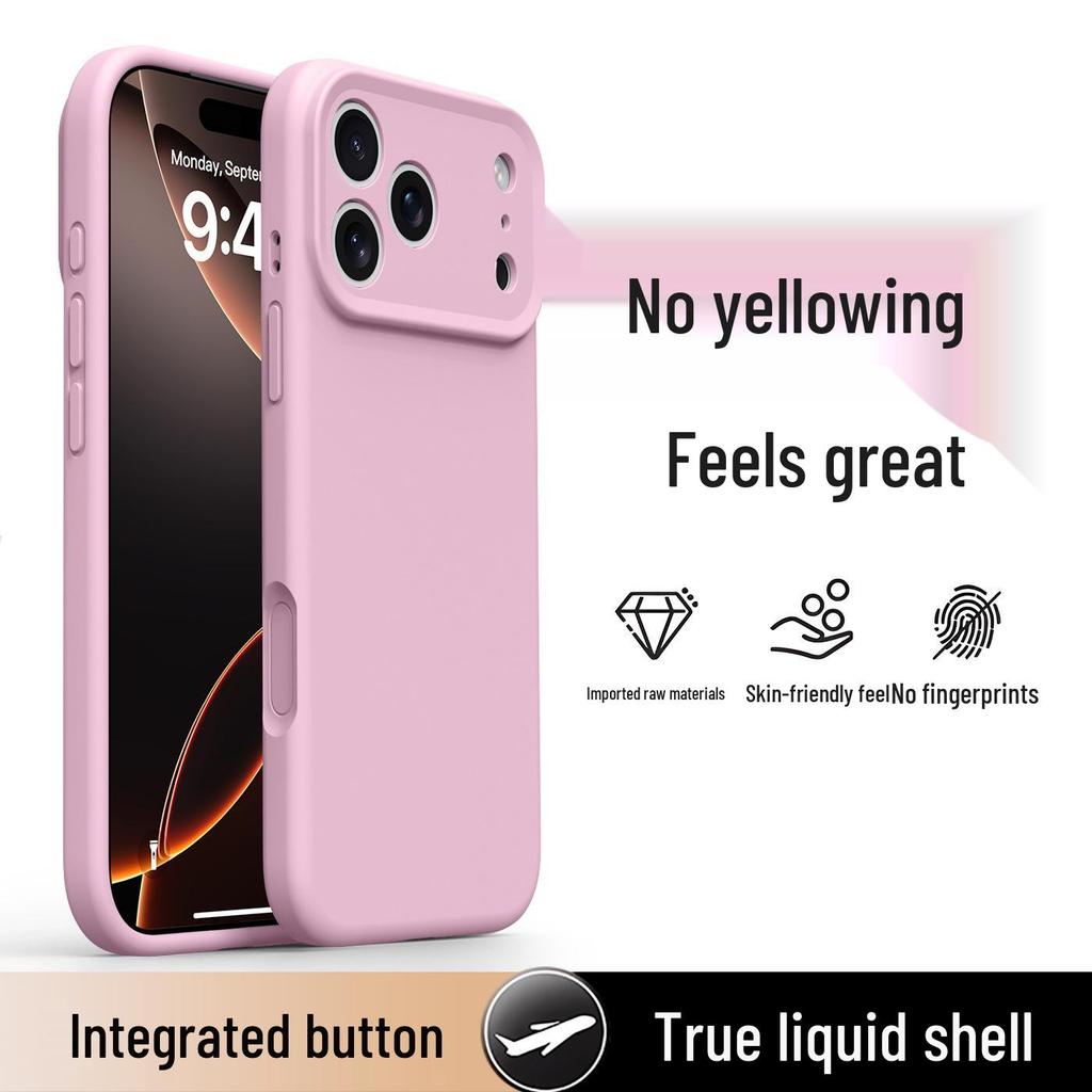 Силиконовый чехол Full Coverage для iPhone 17 Pro Max со встроенными кнопками