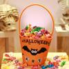Halloween Trick or Treat Bucket Non-Woven Candy Bag Kids Portable Pumpkin Ghost Gift Tote Pouch