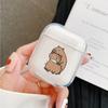 Милый мультяшный пара Капибара Чехол для наушников Для Apple AirPods 4 3 2 1 Прозрачные Защитные Чехлы Для AirPods Pro 2 Животный Корпус