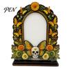 Декоративные реквизиты для Дня Мертвых Dia De Los Muertos Деревянная фоторамка Настольный декор, Праздничные композиции на Хэллоуин Держатель для памятных фотографий
