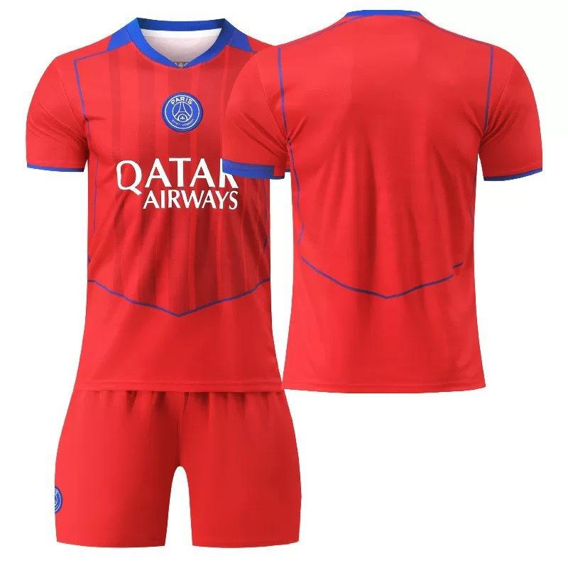 24-25 Paris Saint-Germain Home/Away Short-Sleeve Soccer Jersey—Breathable, Quick-Dry Set