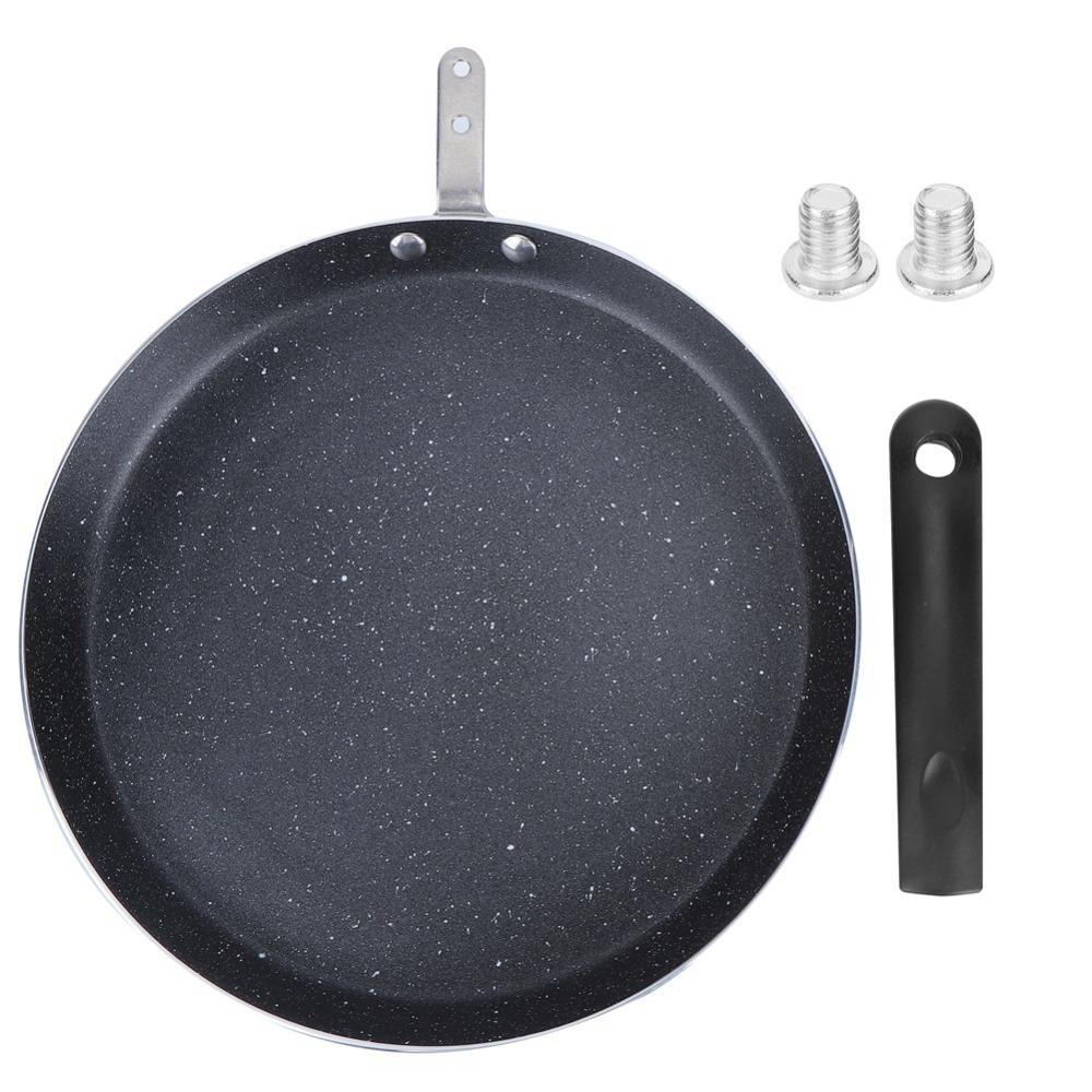 Round Shape Nonstick Crepe Pan Aluminum Alloy Flat Skillet Pan Pancake Egg Pizza Tortilla