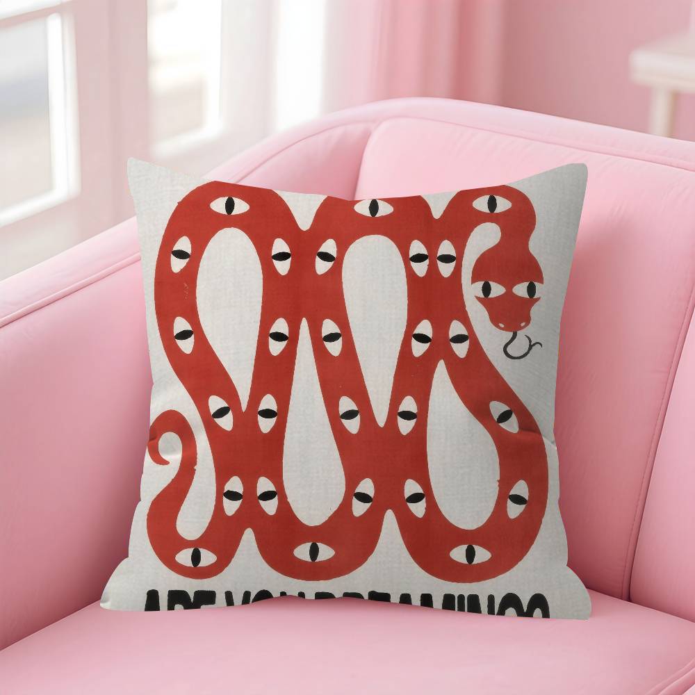 Art Alex Khabbazi Japanese Cushion Cover Inches Farmhouse Decor Home Throw Pillow Covers for Couch Decorations