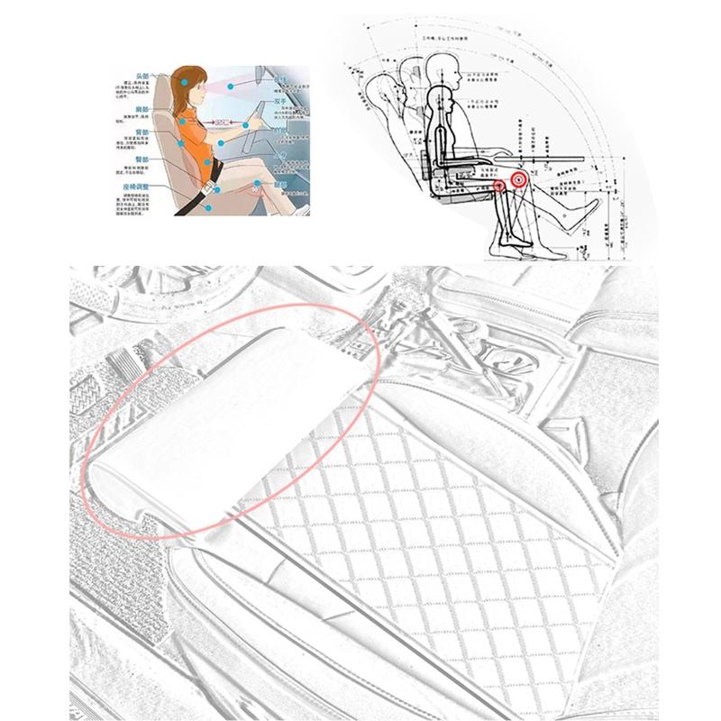 1 шт. удлинитель сиденья автомобиля подушка для поддержки ног бедра подушка для дальних поездок на сидении PU кожа наколенники протектор