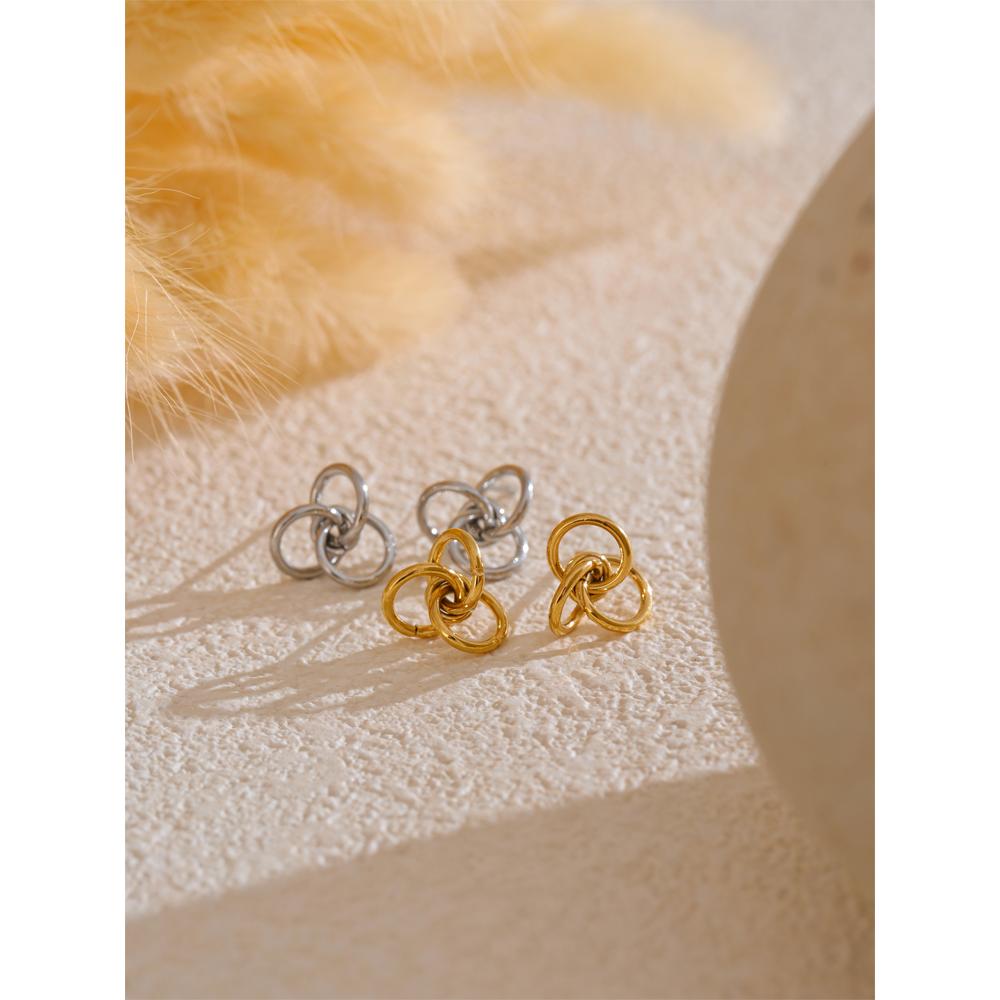 Eetit Стильные уникальные серьги-гвоздики из нержавеющей стали с геометрическим узором и покрытием PVD, повседневные, молодежные, оптовые ювелирные изделия