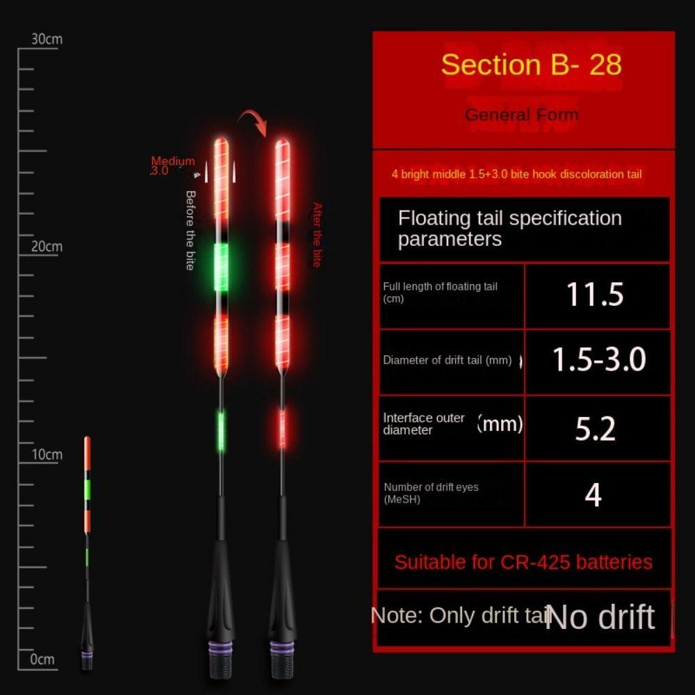 1 шт. сверхчувствительный светодиодный рыболовный умный поплавок для ночной рыбалки, светящийся поплавок для ночной рыбалки