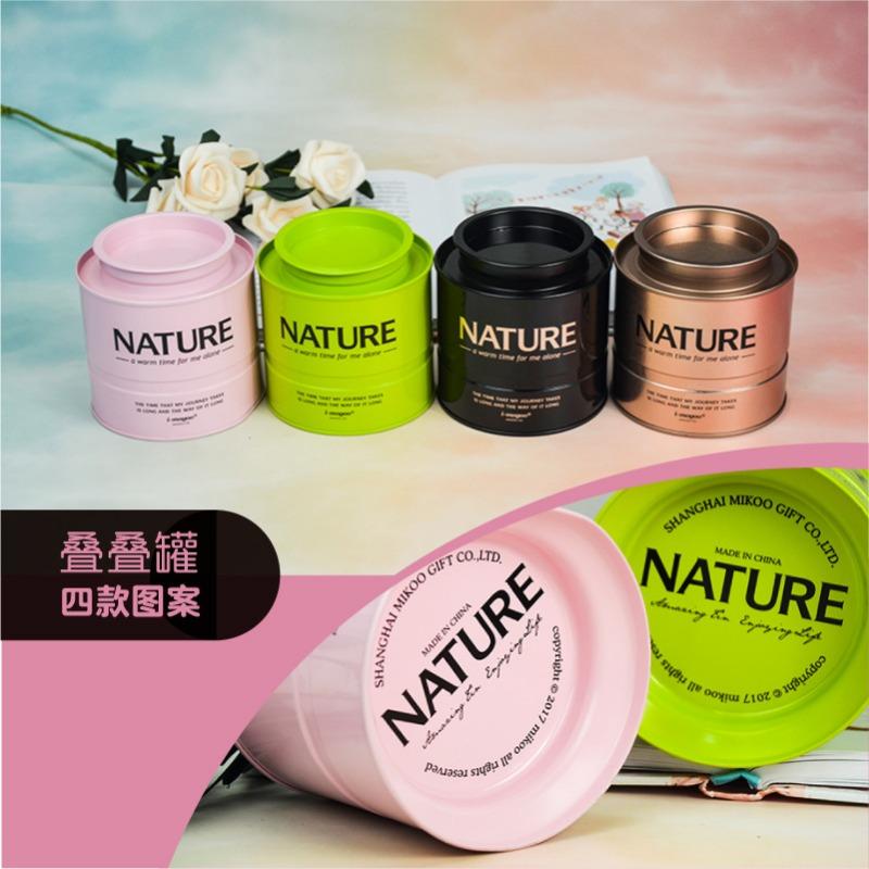 Штабелированные банки Dongguan Miku, цилиндрические банки для чая, герметичные банки, подарочная упаковка, твердая жесть, три или две банки