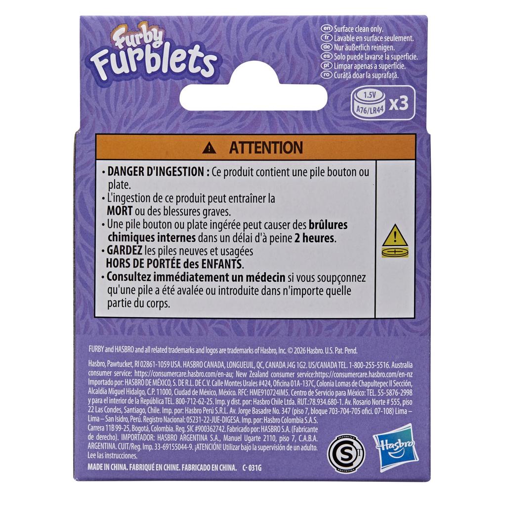 Hasbro Furby Furblets Мини-электронная плюшевая игрушка Клубнично-красный Возраст 6+ G3368 Pix-L