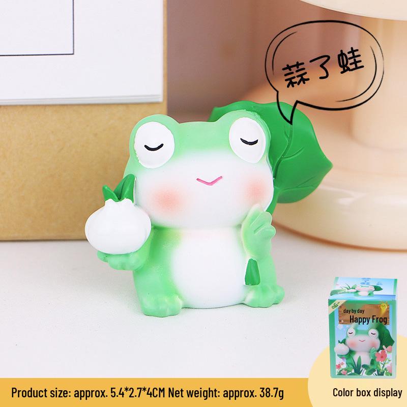 Cute Frog Desk and Car Ornament - 2025 New Style Decompression Decoration