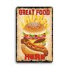 Хот-дог Свежие гамбургеры Металлические жестяные таблички Барбекю Винтажные постеры Домашний декор для кухни Жестяная картина Таблички для магазина фаст-фуда