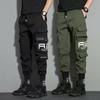 Multi Pocket Drawstring Cargo Pants Men's Casual Cargo Pants For Summer Autumn Outdoor