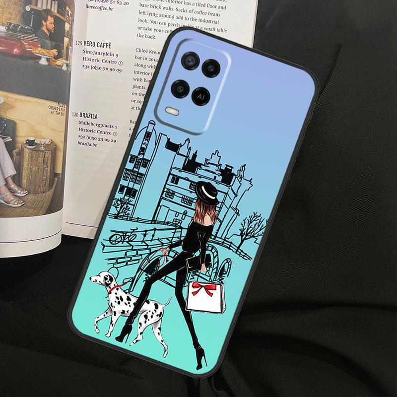 Модная Девушка Для Oppo A80 A60 A40 A94 A54 A98 A78 A18 A38 A58 A16 A76 A96 A17 A77 A74 A57S A15 Чехол для Телефона