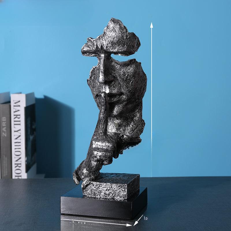 Тишина - золото, декоративные ремесла, искусство из смолы, украшение для дома, гостиной, винного шкафа, реквизит для фотографий
