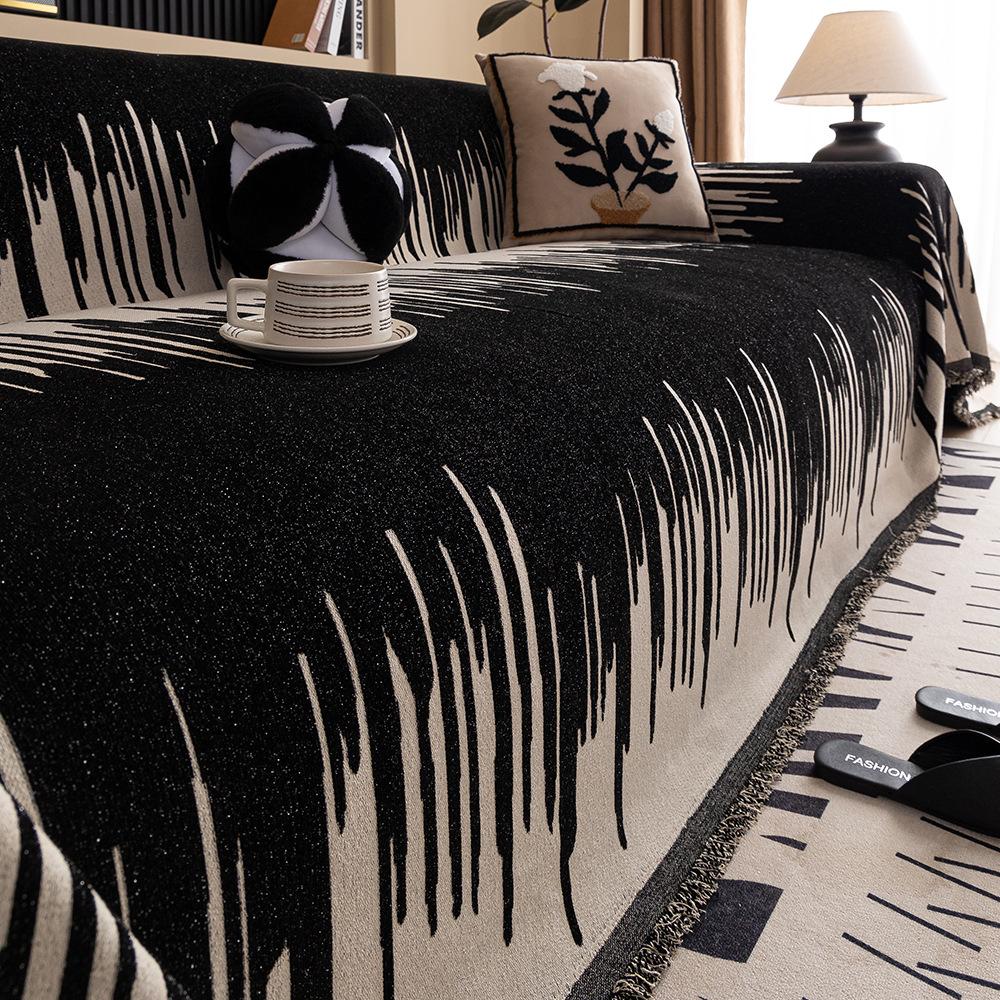 1pc Extra Wide Sofa Cover - Heavy-Duty Chenille Fabric Couch Protector, Non-Slip Furniture Protector for Living Room, Bedroom