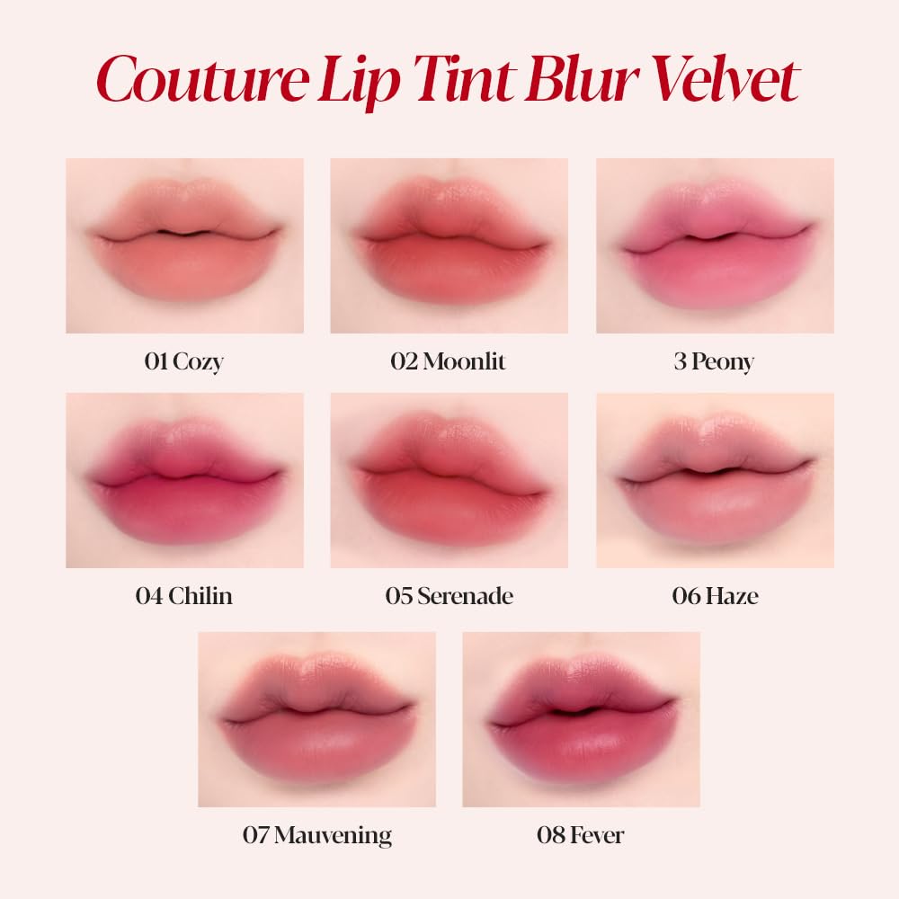 Espoir Couture Lip Tint Blur Velvet - Стойкий фиксирующий пигмент для губ, не размазывается (8 вариантов)
